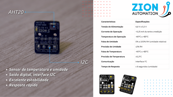 2 Sensor de Temperatura e Umidade Z-TS V1