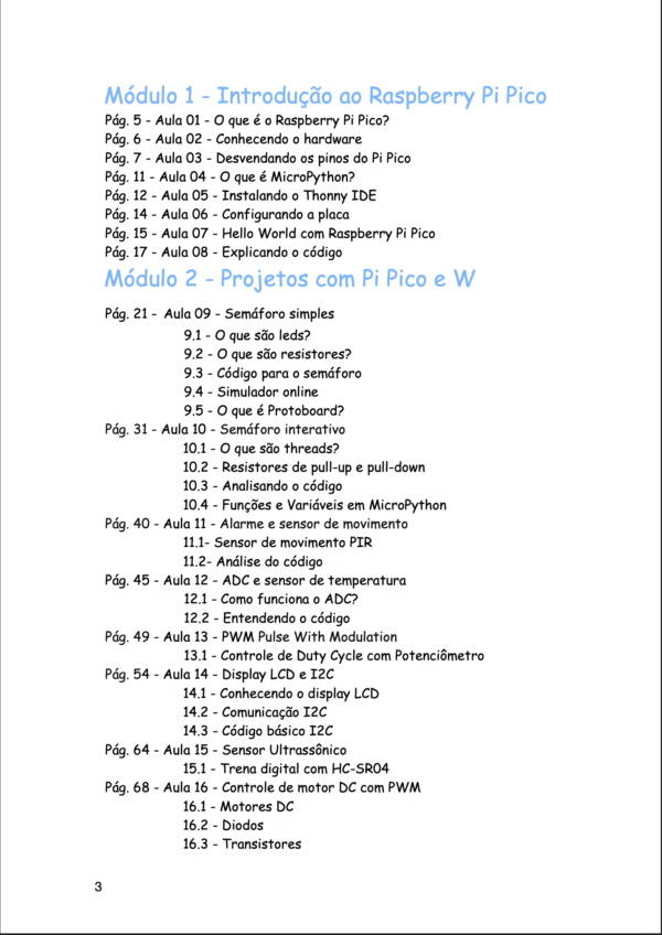Eletrônica e programação com Raspberry Pi Pico e Pico W
