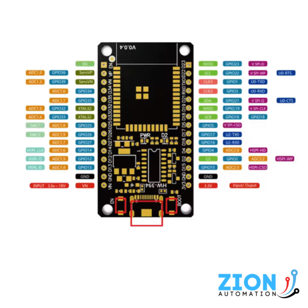 Placa de Desenvolvimento  ESP32 DevKit V1 USB-C