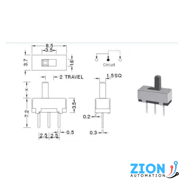 3 Interruptor mini SS12D00 liga/desliga