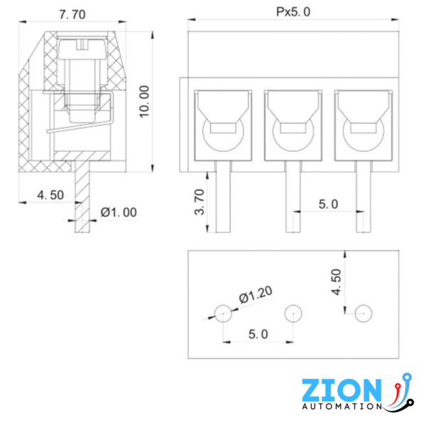 2 Conector Borne KF301
