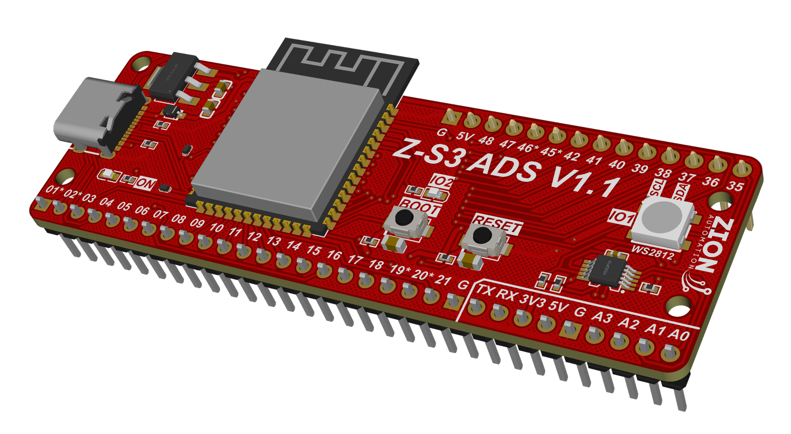 Placa de desenvolvimento Zion Z-S3 ADS